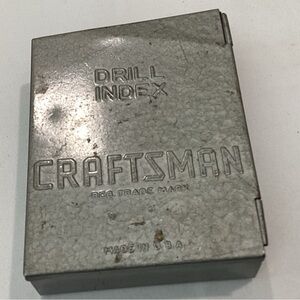 Vintage, pre-owned Craftsman Drill Index set. Great condition!